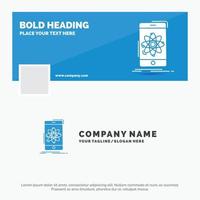 Blue Business Logo Template for data. information. mobile. research. science. Facebook Timeline Banner Design. vector web banner background illustration