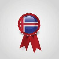 islandia bandera cinta banner insignia vector