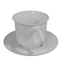 3D-Rendering Keramik Kaffeetasse isoliert transparenten Hintergrund. png