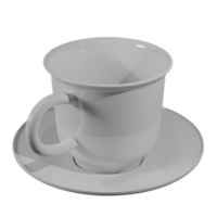 3D-Rendering Keramik Kaffeetasse isoliert transparenten Hintergrund. png