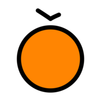 oranje fruit icoon illustratie png