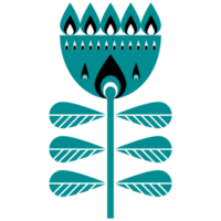 Scandinavian Folk Art Flower png