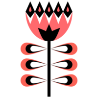 Scandinavian Folk Art Flower png