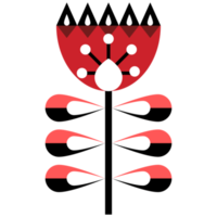 Scandinavian Folk Art Flower png