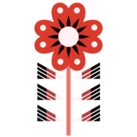 flor de arte popular escandinava png