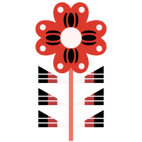 flor de arte popular escandinavo png