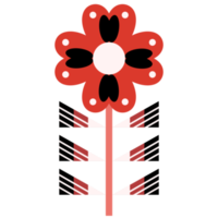 Scandinavian Folk Art Flower png