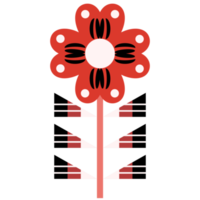 flor de arte popular escandinava png