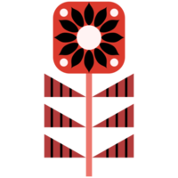 flor de arte popular escandinava png