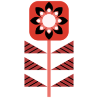 Scandinavian Folk Art Flower png