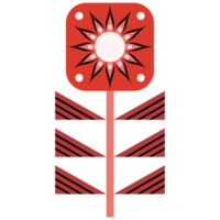 Scandinavian Folk Art Flower png