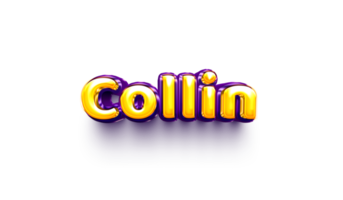 names of boys English helium balloon shiny celebration sticker 3d inflated png