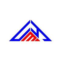 UMY letter logo creative design with vector graphic, UMY simple and modern logo in triangle shape.