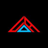 diseño creativo del logotipo de la letra uda con gráfico vectorial, logotipo simple y moderno de uda en forma de triángulo. vector