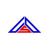 USD letter logo creative design with vector graphic, USD simple and modern logo in triangle shape.