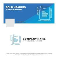 Blue Business Logo Template for Code. coding. file. programming. script. Facebook Timeline Banner Design. vector web banner background illustration