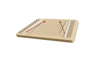 Thai Musical Instruments,Traditional Thai Music, dulcimer musical  isolated. 3d render illustration png
