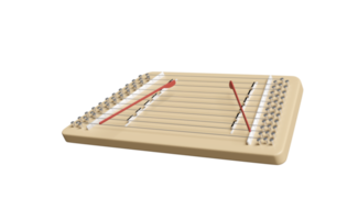 instruments de musique thaïlandais, musique thaïlandaise traditionnelle, musique dulcimer isolée. illustration de rendu 3d png