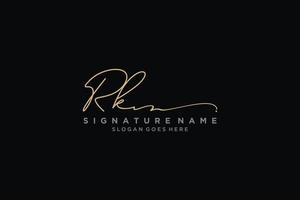 plantilla de logotipo de firma de letra inicial rk diseño elegante logotipo signo símbolo plantilla vector icono