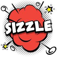 sizzle Comic bright template with speech bubbles on colorful frames vector