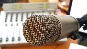 microphone in the sound recording studio photo