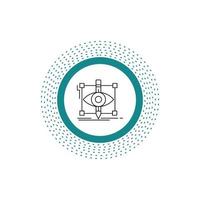 design. draft. sketch. sketching. visual Line Icon. Vector isolated illustration