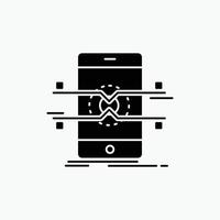 Api. interface. mobile. phone. smartphone Glyph Icon. Vector isolated illustration