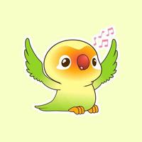 cute little love bird vector illustration