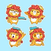 cute little Lion cartoon vector illustration