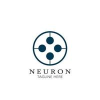 Neuron logo or nerve cell logo design,molecule logo illustration template icon with vector concept