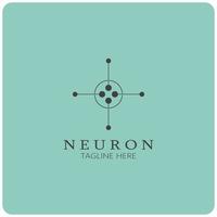 Neuron logo or nerve cell logo design,molecule logo illustration template icon with vector concept