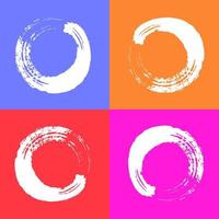 circle symbol water brush art vector