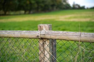 old wooden fence in the field photo