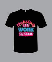 Creative Nursing T Shirt Design Vector Template