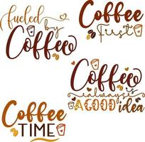 café cotización tipografía letras texto arte diseño colección conjunto vector