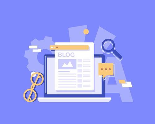 Business Blogging, Commercial Blog posting, Internet Blogging service flat design vector