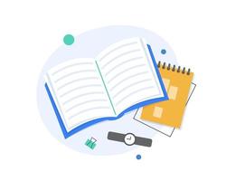 Open book,Reading books,flat design icon vector illustration