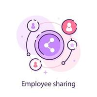 Employee sharing, new team members,Vector isolated concept metaphor illustrations vector