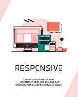 Business, Design, Innovation Icon Concept, responsive web design and graphic design vector