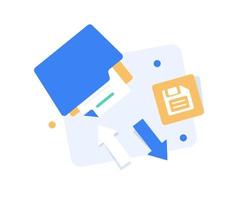 open folder icon. Folder with documents,transfer data vector