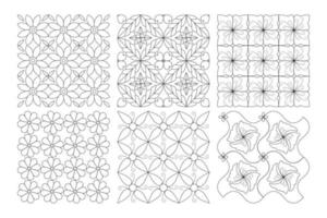Seamless abstract maze patterns. style memphis pattern. geometric doodle background vector
