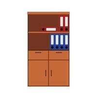File archive cabinet in flat style vector