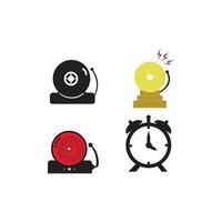 Vector Alarm bell logo icon template vector