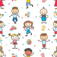 Seamless Pattern for Cute Kids vector