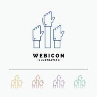 Aspiration. business. desire. employee. intent 5 Color Line Web Icon Template isolated on white. Vector illustration