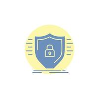 Defence. firewall. protection. safety. shield Glyph Icon. vector