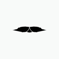 bigote. inconformista. movimiento masculino. icono de glifo de hombres. ilustración vectorial aislada vector