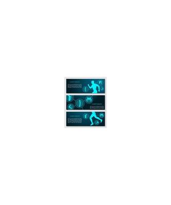 Medical banner template with human skeleton bones