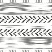 Hand drawn vector seamless pattern of lines and stripes black and white. Abstract doodle background, backdrop textile design