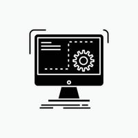 Command. computer. function. process. progress Glyph Icon. Vector isolated illustration